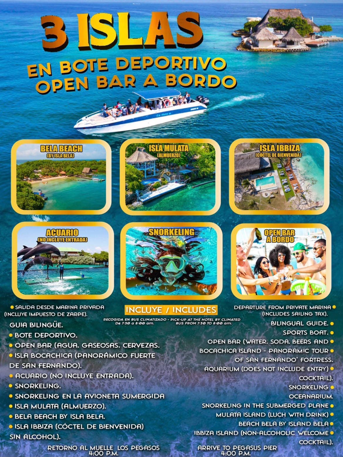 Top 3 islas privadas (Bela Beach by Isla Bela, Isla Mulata e Ibbiza)